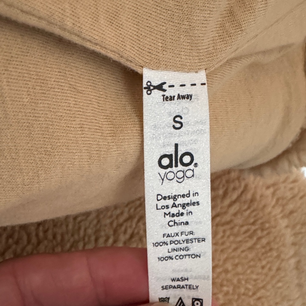 ALO Yoga Women's Teddy Coat in Camel - Picture 8 of 8